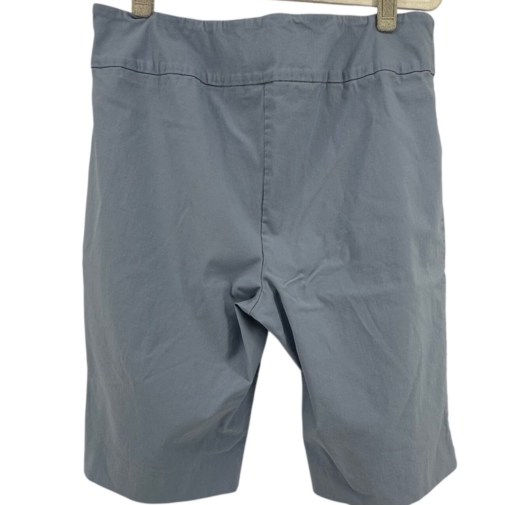 Peck & Peck Bermuda Shorts Womens 16 Blue Stretch Coastal Modest Slimming Panel - Picture 2 of 10